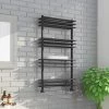 Cheapest ???? Milan Anthracite 1100 x 600mm Designer Shelf Heated Towel Rail ????