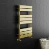 Coupon ???? Arezzo Brushed Brass 800 x 500 Heated Towel Rail ????