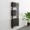Discount 🤩 Milan Black Nickel 1200 x 500mm Double Panel Heated Towel Rail 🤩