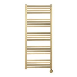 Top 10 🎉 Crosswater MPRO 480 x 1140mm Electric Only Towel Rail - Brushed Brass Effect - MP48X1140FELEC ⌛ -Ladder Towel Radiators Sales MP48X1140FELEC D3 460