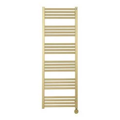 Outlet 🥰 Crosswater MPRO 480 x 1380mm Electric Only Towel Rail - Brushed Brass Effect - MP48X13800FELEC 🎁