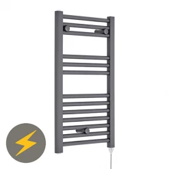 Buy 😉 Nuie H720mm x W400mm Anthracite Electric Only Ladder Rail - MTY153 🔥