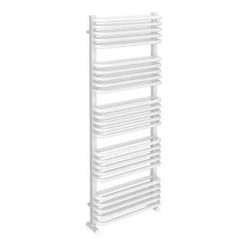 Best Sale 🎁 Monza 500 x 1269 White Designer D-Shaped Heated Towel Rail 🌟 -Ladder Towel Radiators Sales MZ1268X5W d2 460