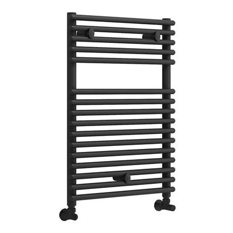 Outlet π Monza Black 730 x 500 Round Bar Heated Towel Rail π 2 Outlet π Monza Black 730 x 500 Round Bar Heated Towel Rail π - Image 2