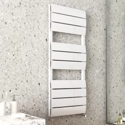 Best reviews of 🤩 Monza White Aluminium Heated Towel Rail 1200 x 500mm Curved Panels 💯