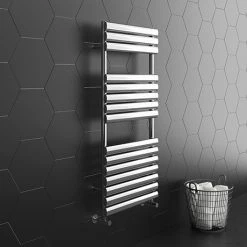 Hot Sale 🥰 Monza 500 x 1120 Stainless Steel Oval Heated Towel Rail 🌟