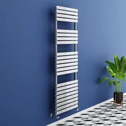 Buy π Murano Curved 1500 x 500mm Chrome Modern Heated Towel Rail - 22 Sections π