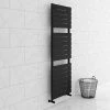 Coupon 🔥 Milan Matt Black 1512 x 500mm Heated Towel Rail 👏