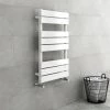 New ???? Milan White 800 x 490mm Heated Towel Rail ⌛