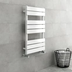 New 😀 Milan White 800 x 490mm Heated Towel Rail ⌛