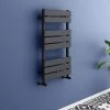 Best Sale ???? Milan Matt Black 840mm x 500mm Heated Towel Rail ????
