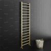 Flash Sale ???? Arezzo 1600 x 500mm Brushed Brass Straight Heated Towel Rail ✔️