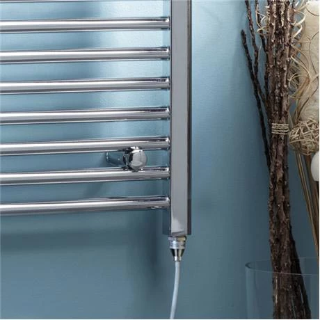 Best deal ❤️ Diamond Straight Electric Heated Towel Rail - W500 x H1000mm - Chrome ⭐ 2 Best deal ❤️ Diamond Straight Electric Heated Towel Rail - W500 x H1000mm - Chrome ⭐ - Image 2