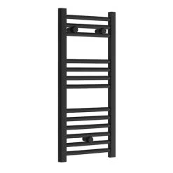 Budget 🥰 Toreno Black W300 x H800mm Heated Towel Rail - Straight 😍