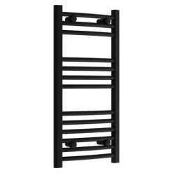 Buy 🔔 Toreno Black Curved W400 x H800mm Heated Towel Rail 🔥