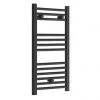 Outlet ???? Toreno Black W400 x H800mm Heated Towel Rail - Straight ????