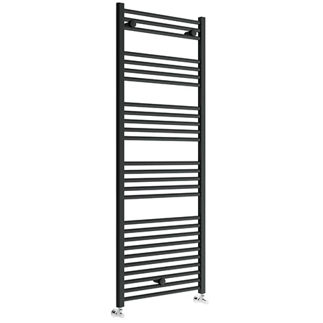 Promo β Toreno Black W600 x H1600mm Heated Towel Rail - Straight π€© 1 Promo β Toreno Black W600 x H1600mm Heated Towel Rail - Straight π€©
