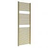 Hot Sale 😀 Venice Cubo Heated Towel Rail - Brushed Brass (1420 x 500mm) 🛒