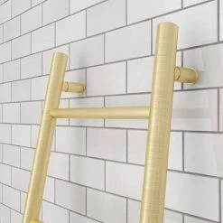 Best deal 👍 Venice Brushed Brass Leaning Ladder 1800 x 500mm Heated Towel Rail 😉 -Ladder Towel Radiators Sales VNR1BB D2 460
