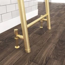 Best deal 👍 Venice Brushed Brass Leaning Ladder 1800 x 500mm Heated Towel Rail 😉 -Ladder Towel Radiators Sales VNR1BB D3 460