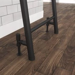 Cheap 🛒 Venice Matt Black Leaning Ladder 1800 x 500mm Heated Towel Rail ✨ -Ladder Towel Radiators Sales VNR1MB D3 460