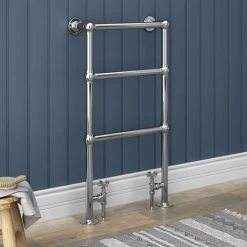 New ❤️ Chatsworth Traditional 949 x 498mm Chrome Towel Rail 🔥