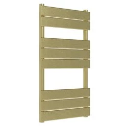 Flash Sale 😀 Venice Pannello Heated Towel Rail - Brushed Brass (840 x 500mm) ⭐